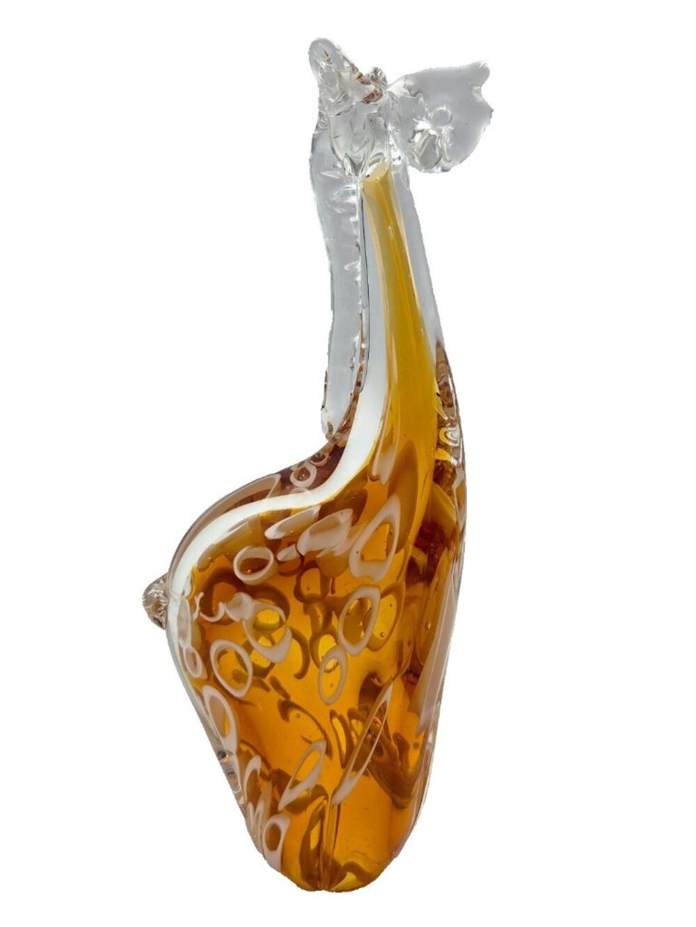 Fifth Avenue Crystal Giraffe Art Glass Hand Blown Read